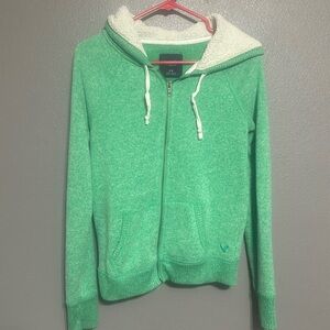 American Eagle 🦅 Brand Size Medium Women’s hoodie. Sherpa lined hood. Zip up
